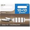 Blendend Batteria alcalina AAA/LR03, confezione da 20. 30% in più di lunga durata, ideale per dispositivi di uso quotidiano ad alto consumo.