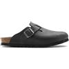 Birkenstock - Boston Oiled Leather Zoccoli Narrow - - Shoes - Uomo - Nero