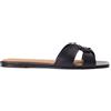 Polo Ralph Lauren - Ring Leather Slide - - Shoes - Donna - Nero