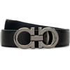 Ferragamo - Reversible Calfskin Belt - - Accessories - Uomo - Nero