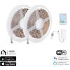 Aigostar Striscia Led Smart 24V 48W 2×10 metri WiFi RGB luce regolabile e dimmerabile con telecomando Aigostar
