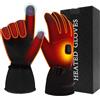 Svpro, guanti termici unisex con batteria e touchscreen SMS, impermeabili, invernali, caldi guanti termici per escursioni, campeggio, sci, scaldamani (3,7 V)