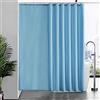 Furlinic Tende Doccia Anti-Muffa Tessuto in Poliestere, Grande Tende Doccia Impermeabile &Lavabile,Tenda Vasca da Bagno con 16 Ganci Tenda doccia Azzurro-240x200cm.