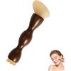 CYUXING 2-in-1 Strumento Massaggio Viso in Legno | Maderoterapia Cellulite Drenaggio Linfatico, Gua Sha Corno per Corpo Viso Collo Gambe