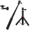Dokpav Treppiede per Action Cam, Bastone Selfie 117 cm Telescopico Alluminio | Treppiede 2 in 1 da Mano e da Terra, Angolo Regolabile a 180°, Compatibile con GoPro Hero 5-13 e Insta360 X3/X4/X5