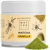 Matcha & CO Tè Matcha alla vaniglia. Matcha di grado cerimoniale proveniente da Uji, Giappone. 30 g di polvere di tè verde biologico. Gusto vaniglia.