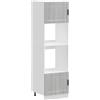 HKTMGDNG Set di 2 armadietti Porto per fornelli, grigio Sonoma | Armadietti da cucina grigi in legno per forno e microonde. Ideale per piccole cucine e nicchie.
