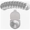 Treki 10 lame di ricambio da 28 mm, con scala, mini lame rotonde, per taglierino, SKS-7, rotary Cutter Blades rotonde, lame rotonde, taglierino rotativo per carta e tessuto