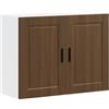 HKTMGDNG Armadietto da cucina sospeso, 80 x 31 x 60 cm, colore marrone | Versatile armadio superiore a 2 ante per cucina, camera da letto e corridoio. Design robusto in legno con ampio spazio di
