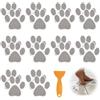 ROEOWENE 20pcs Adesivi Antiscivolo Vasca da Bagno Doccia 9cm Impronte Cane | Cuscinetti Adesivi Sicurezza con Spatola Sticker Antiscivolo per Doccia,Scale Prevenzione per Bagno,Piscine,Interni Casa