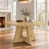 Lcoho Tavolo da pranzo rotondo, 120 x 120 cm, adatto per 4-6 persone, design classico, stile scandinavo minimalista, colore rovere (senza sedia)