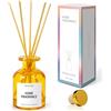 SCENTORINI Diffusore per Ambiente 100ml con 6 Bastoncini, Diffusore Domestico di Soda al Limone, Fragranza a Lunga Durata, Deodorante per Ambienti Casa Bagno