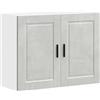 HKTMGDNG Armadietto da cucina Porto, 80 x 31 x 60 cm, grigio cemento | Armadietto da cucina compatto a parete con ante per ciotole e pentole. Utilizzabile in corridoio o soggiorno.
