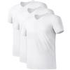 David Archy Maglietta Intima da Uomo, in Rayon di bambù, Traspirante, Elasticizzata, Girocollo, Scollo a V, Confezione da 3 o 5 Pezzi