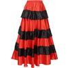 Mufeng Gonna in Raso per Danza del Ventre Donna Gonna da Flamenco 180 360 Gradi Maxi Gonne Grande Swing Gonna Lunga da Balletto Latino Tango Performance