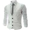 Oanviso Senza Maniche a Gilet da Uomo Tinta Unita Vest Classico Gilet da Abito Casual Monopetto Gilet Slim Fit Vest da Morbido Elegante con Scollo a V per Nozze Festa Attività Panciotto