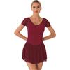 CHICTRY Body Danza Classica Donna Cotone Maniche Lunghe Leotard Balletto Dancewear Vestito da Balletto Body Ginnastica Artistica per Gara Vestito Ballerina Dancewear