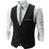 Oanviso Senza Maniche a Gilet da Uomo Tinta Unita Vest Classico Gilet da Abito Casual Monopetto Gilet Slim Fit Vest da Morbido Elegante con Scollo a V per Nozze Festa Attività Panciotto