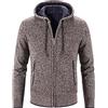 Generic Cardigan da uomo con cappuccio | Maglia con cappuccio con zip intera | Felpa a maniche lunghe in maglia con cappuccio | Maglione foderato in pile Top autunno inverno maglione lavorato a maglia da uomo