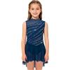 Kaerm Abito da Balletto Ballo Lirico Contemporaneo Bambina Vestito da Pattinaggio Artistico Body Ginnastica Ritmica con Strass Danza Moderna Samba