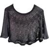 CuLtP Coprispalle da Donna Scialle Pullover Corto Estivo Cardigan Trasparente in Seta Ghiacciata all'Uncinetto Bolero da Sposa Coprispalle Giacche da Sera Vintage Coprispalle Mantella