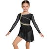 LiiYii Ragazza Vestito da Balletto Body da Pattinaggio Artistico Strass Body Danza Classica Leotard Corpo con Gonna Tulle Abito da Ballo Latino Americano