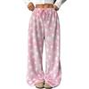 ticticlily Pantaloni Pigiama Flanella Donna Termici Invernale Pantalone in Pile Peluche Caldo Comodi e Morbidi Pigiami da Natale Pigiami Casuale Abbigliamento de Notte Loungewear