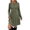 GMQWRK Abiti casual da donna in maglia stile 64 mini abito a maniche lunghe maglione morbido tessuto a maglia pullover abiti autunno inverno primavera tunica abito per uscire abbigliamento maglieria