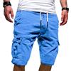 Tomwell Pantaloni Corti da Lavoro Estivi Uomo Sportivo Bermuda Cargo Pantaloncini Coulisse Vintage Casual Loose Pantaloni da Spiaggia Basket Running Palestra con Tasche