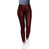 ORANDESIGNE Pantaloni in Pelle da Donna PU Leather Look Skinny Leggings Vita Alta Stretch Nera Pantaloni Slim Fit Pantaloni in Ecopelle Treggins Push Up Pants Biker Pantaloni