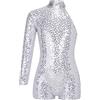 Zaldita Jumpsuit da Pattinaggio Artistico Bambina Ragazza Tuta Lucida da Danza Jazz Bodysuit da Ballo Latino ChaCha Spettacolo Teatrale Body da Balletto Paillettes