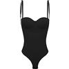 MSemis Donna Body Shaper Reggiseno Invisibile Schiena Nuda Bodysuit Snellente Corsetto Shapewear Intimo Push up Body Modellante Seno Contenitivo Bustino Cavallo Bottoni