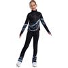 dPois Completo Sportivo da Allenamento Pattinaggio Artistico Bambina Tuta da Pattinaggio su Ghiaccio Giacca Sportiva da Ginnastica Cappotto e Leggings Pantaloni Sportivi