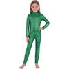 Vxuxlje Bambine Abito Maniche Lunghe Con Squame Pesce Metalliche Lucenti Unitard Abito Completo Leotard Sirena Costume