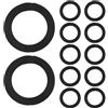 TOPBATHY 50 Pezzi Rondelle in Gomma Nera 3,5x3,5x0,3cm per bilancieri | Accessorio per Barre da Allenamento, Adatto a Manubri Spinlock, Uso Domestico e Palestre
