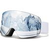 VCOROS Occhiali da Sci YH227 Maschera da Sci OTG per Unisex | Anti-UV400 Anti Nebbia Antipolvere Antivento Occhiali da Neve per Ski Ciclismo Moto Sport All'aria Aperta