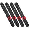 TOPBATHY 5 Pezzi Contatore Punteggi Mini per Calcio Balilla, Plastica Nera portatile | 16x2x1,5cm, Compatibile Biliardo e Shuffleboard, per Pause in Ufficio o Area Bar