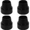 SUPVOX 4 pezzi Tappetino Antiscivolo per Trampolino in Gomma Nera 4x4x3,8cm | Sostituzione per Gamba Tubo Trampo, Foro 2,5cm, Assorbe Urti, Riduce Rumore e Graffi
