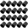 WRITWAA Gomma nera 20 pezzi Protezione Terminale per Stecca da Biliardo | Compatibile Estremità di Stecche Snooker, Assorbimento Urti, per Custodia e Gioco, 4x3x3cm
