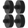 Toyvian 4 Pezzi Piedini per Stepper in Gomma Nera 3x3x2cm, antirumore | Superficie Testurizzata, e Protezione del Pavimento, Bordi Leggermente Rialzati per Palestra Domestica