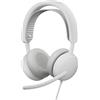 Logitech Zone Wireless 2 ES for Business - Cuffia con microfono wireless | cancellazione del rumore con ANC ibrida adattiva, Bluetooth, USB-C e USB-A, certificazione Microsoft Teams - Bianco avorio