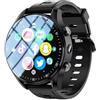 WEIDUJING Nuovo 4G SIM Smart Watch Posizione GPS Grande Archiviazione Multi App Scarica Multifunzionale Sport Smartwatch GPS Posizionamento Grande Archiviazione (Nero, 8GB 256GB)