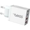 Generisch Caricatore USB Rapido 55W Multi-Porta Doppia USB | Testina Caricatore Telefono Alimentatore da Parete a Ricarica Rapida Compatto Universale per Telefono Cellulare Auto Casa