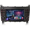 Erisin 8-Core Android 16 8GB+128GB Autoradio Bluetooth GPS Navigatore per Mercedes Benz Classe C W203 Classe CLC W203 C180 Classe G W463 Supporti Wireless CarPlay Android Auto WiFi 4G DSP USB CANbus