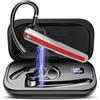 Atheewon Auricolare Bluetooth Singolo Auricolari Bluetooth con 25 Ore Di conversazione, 180 Ore di Standby, Cuffie con Gancio Girevole per Guida/Lavoro/Ufficio, Red