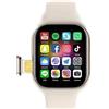 WEIDUJING Smartwatch S10 Android 4G/5G LTE SIM Card AMOLED, fotocamera girevole a 180°, videochiamata, GPS, WiFi, app, download tramite app XH022 (argento, 4+64 GB)