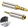 Stalora 2 adattatori jack da 2,5 mm su jack da 3,5 mm e 3,5 mm a jack da 2,5 mm, splitter audio per cuffie, cuffie audio, microfoni