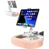CloudValley Cuscino-supporto per tablet, compatibile con Kindle, iPad, telefono/tablet da 5 a 12,9, tessuto morbido e felpato, ciotola rimovibile, ideale per leggere e rilassarsi a letto, rosa.