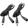 JZK 2x Cavo di Prolunga DC 3m, 5,5 x 2,1 mm, 12V Adattatore Alimentazione Cavo per telecamere di sicurezza CCTV, strisce LED, stampanti, router, DVR, telecamere IP CCTV, Nero