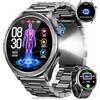 DEKELIFE Smartwatch Uomo ECG/HRV/BMI, Pressione Sanguigna, Micro-Check-Up, Nero | 1.53 Orologio Smartwatch con Frequenza Cardiaca, SpO2, Sonno, 120+ Sportive, IP68, Llamadas, Notifiche Messaggi, Android iOS